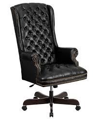 Width big and tall black mesh task chair with adjustable height reliable comfort: Traditional Leather Tufted High Back Desk Chair On Sale