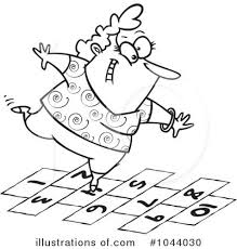Color each one differently so players can tell them apart. Hopscotch Clipart 1044030 Illustration By Toonaday