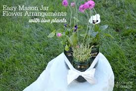 Check spelling or type a new query. Easy Mason Jar Flower Arrangements With Live Plants An Oregon Cottage