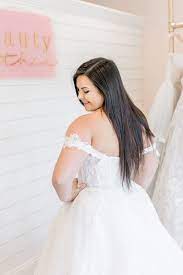 Bride With Long Straight Hair And Dramatic Ball Gown Style Wedding Dress Bridalinspo Bridalhair Bridalmakeup Weddingdres Bridal Bridal Looks Bridal Inspo