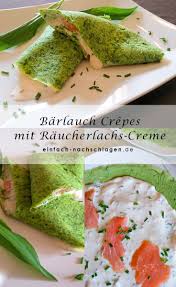 Barlauch Crepes Mit Raucherlachs Creme Einfach Nachschlagen Selina Vorspeisenrezept In 2020 Crepes Geraucherter Lachs Barlauch