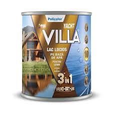 Specificatii lac pentru lemn, rangriz nuc, 750 ml: Spor Villa Yacht Lac Lucios 3 In 1 Pe Baza De Apa