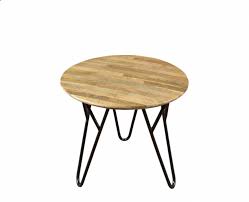 Opt for pretty pouffes and add several candles to create a. Solid Natural Mango Wood Jinya Round Side Table Iron Hairpin Black Legs Industrial Design From Venoor Sustainable Furniture