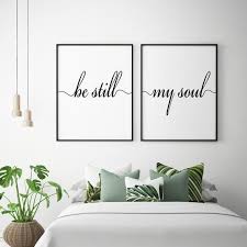 Be Still My Soul Print Bedroom Wall Decor Set Of 2 Wall Art Above Bed Prints Couples Wall Art B Printable Art Set Romantic Wall Art Bedroom Wall Art