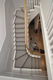 Wool Loop Carpet Stair Runner With Striped Binding Tape Templated To Winding Stairs By Bowloom Ltd Stair Runner Carpet Carpet Stairs Staircase Design