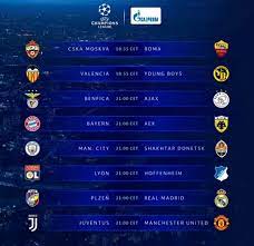 Tonight S Uefa Champions League Fixtures Champions League Fixtures Uefa Champions League Fixtures League Fixtures