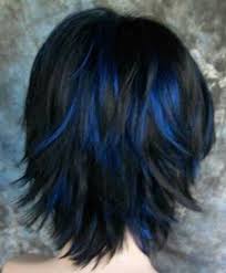 Pin By Kristi Farrelly On Kapsels Blue Hair Highlights Black Hair With Blue Highlights Hair Styles