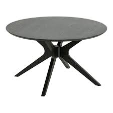 Each tabletop offers the perfect perch for serving trays, board games, and beyond, while a lower shelf provides additional storage and display options. Designer Duncan Black Wooden Round Coffee Table Actona For Living Room