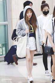 Red Velvet Wendy Airport Fashion 150707 2015 Kpop Jaket Ulzzang Skirts