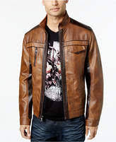 Inc Men Jones Two Tone Faux Leather Jacket