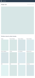 Polar Ice Benjamin Moore Click The Image To See Similiar Colors By Other Brands Valspar Dutch Boy Dutch Boy Paint