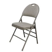 Fruitwood wood folding chair with vinyl padded seat. L Image High Back Steel Padded Fabric Folding Chair Costco Uk
