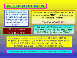 Pin En Tpp Tiempo Presente Continuo