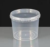 800ml Clear Round 122mm Diameter Tamperproof Container and Lid
