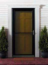 Typically, the front and back layers of storm doors are made of aluminum, and the center is made of foam insulation. Determining The Handing Of Your Storm Door