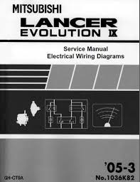 Dodge lancer 1962 complete electrical wiring diagram. Mitsubishi Lancer Evolution Ix 2005 Electrical Wiring Diagrams Gh Ct9a No 1036k82 Pdf Download