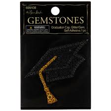 We're guessing your graduate would be upset if you scribbled their name on their graduation cap before slapping it up on the wall as a graduation party decoration, so you probably want to check out these fun wall decorations instead! Graduation Cap Glitter Rhinestones Sticker Hobby Lobby 699108