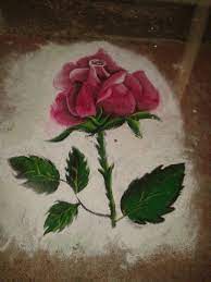 Beautiful Rose Rangoli With Lovely Colour Shade Beautiful Roses Lovely Colors Color Shades