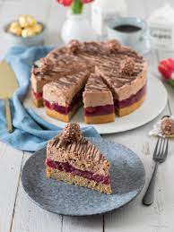 Die restlichen rocher in eine schüssel geben und zerkleinern. Rocher Torte Mit Kirschen Die Kuchenzuckerschnecke