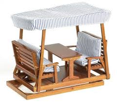 Dollhouse Miniature Garden Patio Outdoor Furniture Glider Bench Chair Table New Furniture Gliders Furniture Outdoor Furniture