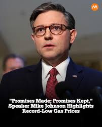 Speaker Mike Johnson tweeted that since President Trump took office and  Republicans regained control of Congress, gas prices have dropped to their  lowest levels in over four years. With 38 states now