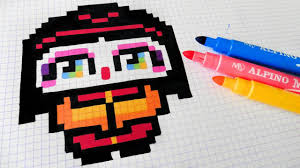 Dibujos a lapiz y de pixeles. Handmade Pixel Art How To Draw Kawaii Geisha Pixelart By Hello Pixel Art