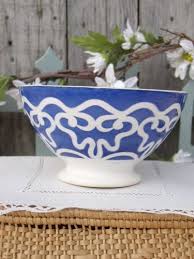 Ancien Grand Bol Digoin Motif Oriental 1945 Vaisselle Ancienne Motif Oriental Vaisselle Bleue