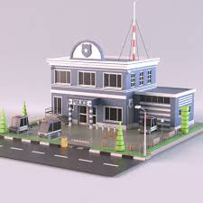 Police Station In 2020 House Styles 3d Model Police Station