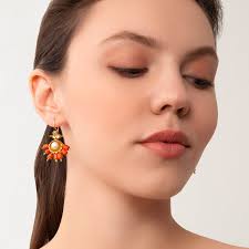 Coral Beads Earrings
