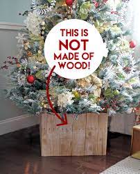And you're in luck because i'll show you how to make a christmas tree box. Diy Faux Barn Wood Christmas Tree Collar The Craft Patch
