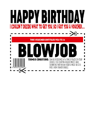 Birthday Blowjob Card 