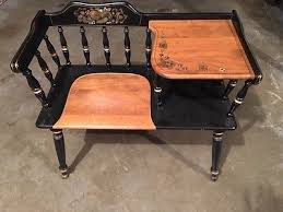 Ethan Allen Black Gold Hitchcock Stenciled Gossip Bench Gossip Bench Benches For Sale Ethan Allen