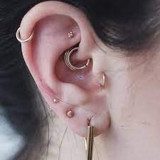 Maria Tash On Instagram A Rad Daith Piercing Done By Bentauber With Our Gauge Hiranya Clicker Bar Stud Earrings Crystal Stud Earrings Black Stud Earrings