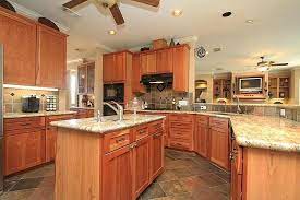 Cheap Oak Cabinets Slate Floor Jpg 1024 682 Honey Oak Cabinets Kitchen Flooring Oak Kitchen Cabinets