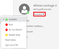 Office 365 Outlook On The Web Setting Your Status