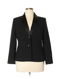 Details About Le Suit Women Black Blazer 14 Petite