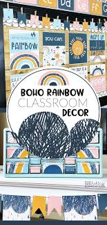 Find inside classroom jobs labels, name tags, alphabet posters, numbers posters, centers signs, table signs, hall passes, schedule, calendar elements and various editable templates to make your own pieces. Boho Rainbow Classroom Decor Ashley Mckenzie