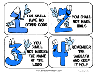10 commandments mini booklet printable. Ten Commandments For Kids