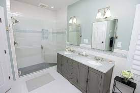 This is a great small master bathroom idea because it will introduce dispersed natural light instead of direct artificial light. Master Bathroom Floor Plans Shower Only Remodel No Tub Walk In Bathroom Remodel Designs Diy Bathroom Remodel Bathroom Remodel Small Shower