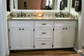 A double sink bathroom vanity is usually an ideal choice for master bathrooms or for shared or family spaces. Diy Double Bathroom Vanity Addicted 2 Diy
