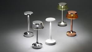 By philippe starck , 2015. Chrome Bon Jour Unplugged Flos Lamp Signed By P Starck Charitystars