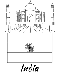 Coloring pages india for ancient india coloring pages. Flags Of Countries India Coloring Page Printable Picture