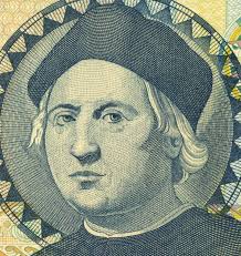 Christopher Columbus En Portrait Från Bahamian Money Arkivfoto