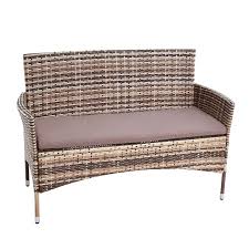 Mucola gartenbank »gartenbank sitzbank rattanbank polyrattan schwarz sitzpolster beige sitzbezug sitz balkon sommerset polsterbank outdoor sitzkissen bezug«, wasserabweisend. Gartenbank Rattan Gartenmobel 2 Sitzer Rattanmobel Sitzbank Sitzkissen Braun