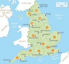 Tehnic vorbind, fusul orar din anglia este utc (timpul universal coordonat, ora universala coordonata). Harta Angliei Rute Auto Harta Europei Com