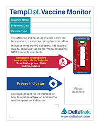 Vaccine Monitor Card Deltatrak