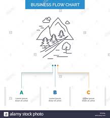 Rocks Tree Hill Mountain Nature Business Flow Chart