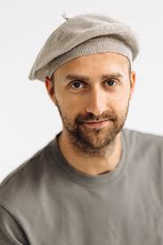 Boho Man Hat, Boho Accessories, Knit Summer Hat, Men Hair Cover, Poet Gift,  Stylish Man Gift, Parisian Men Gift, Crochet Linen Beret Men