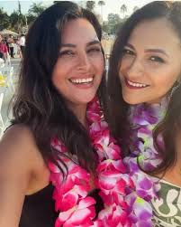 Letting my hair down at the Newport Dunes luau, enjoying the stunning views  and laid-back vibes by the water! With @cynfarias