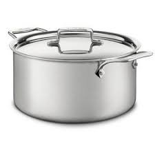 All Clad All Clad D5 Stainless Brushed Steel Stock Pot With Lid Wayfair In 2020 Brushed Stainless Steel All Clad Steel Stock